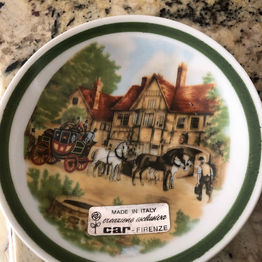 CAR Firenze - Made In  Italy - Westerling Bavaria Carriage Scene Ceramic Plate